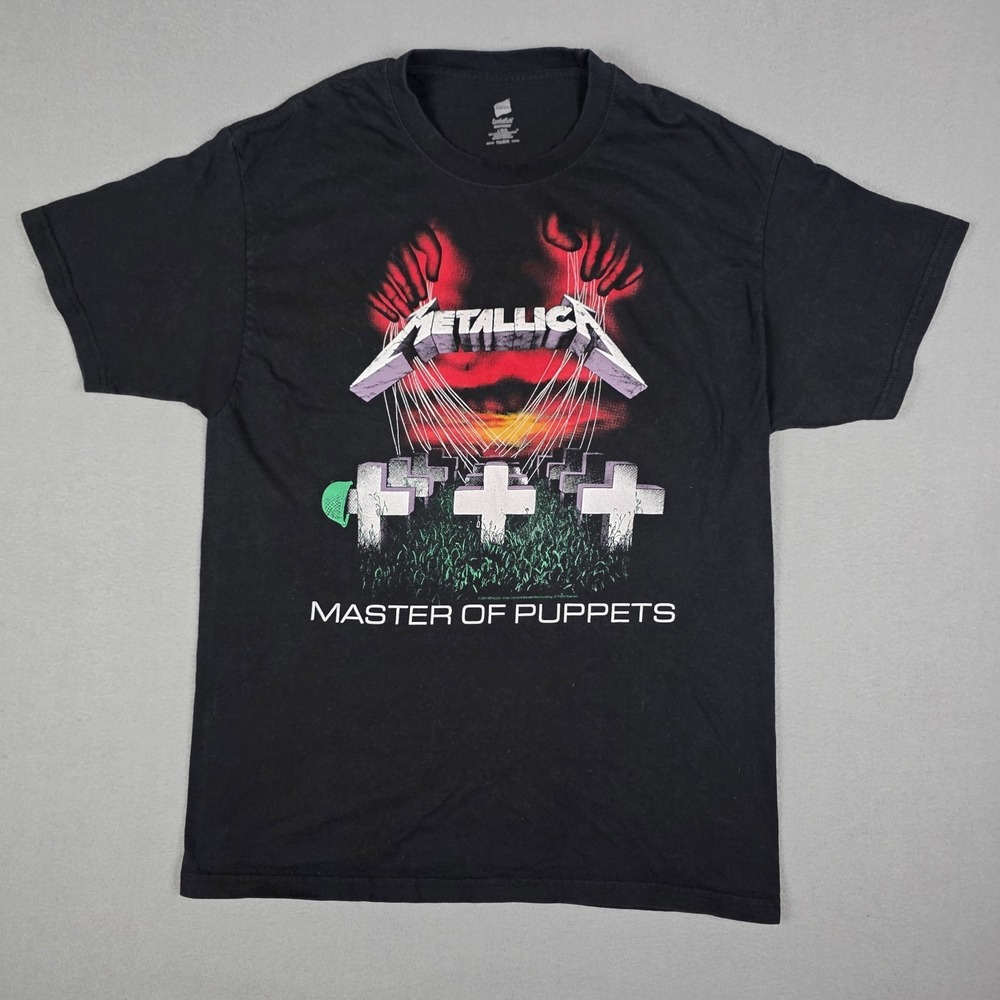 Metallica Shirt Mens Large Master of Puppets Concert Tour Rock Band Tee 2007